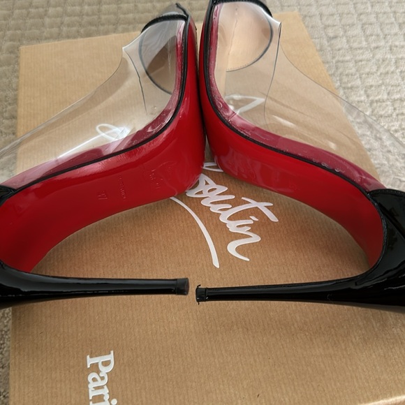 Christian Louboutin Size 37 Patent PVC Debout 100 Pumps Transparent - Picture 4 of 6